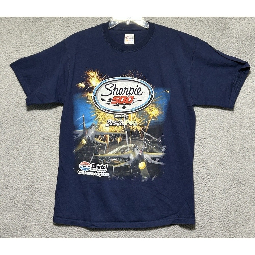 2009 NASCAR Shirt Mens L SHARPIE 500 Bristol Motor Speedway Chase Auth Race‎
